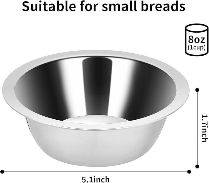 2PCS Kennel Water Bowl Hanging,Stainless Steel Puppy Bowls for Small Dog Cage,Kennel, Crate, Catio Accessories,Dog Crate Water Bowl Dish Feeder Food Holder No Spill(8oz/1cup)